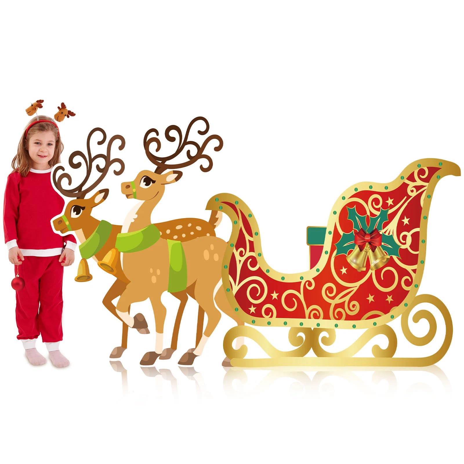 Amazon.co.jp: Cinnvoice 5フィート ダンボール サンタそり